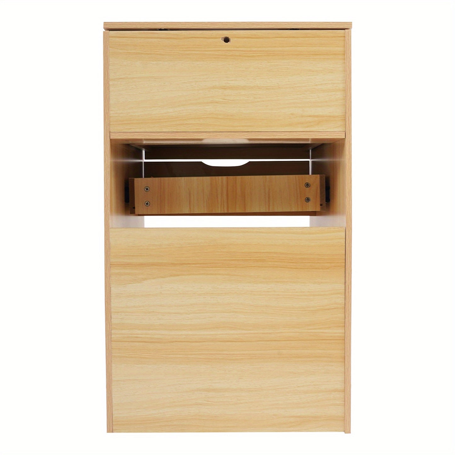 CNCEST Modern Compact Vanity Desk with Makeup Stool - 3-Drawer Storage, Flip-Top Mirror, Space-Saving Design, Sturdy Hardwood Construction, Cream White/Cream Pink/Log Finish for Small Spaces, Dorm, Apartment, Studio, Makeup V
