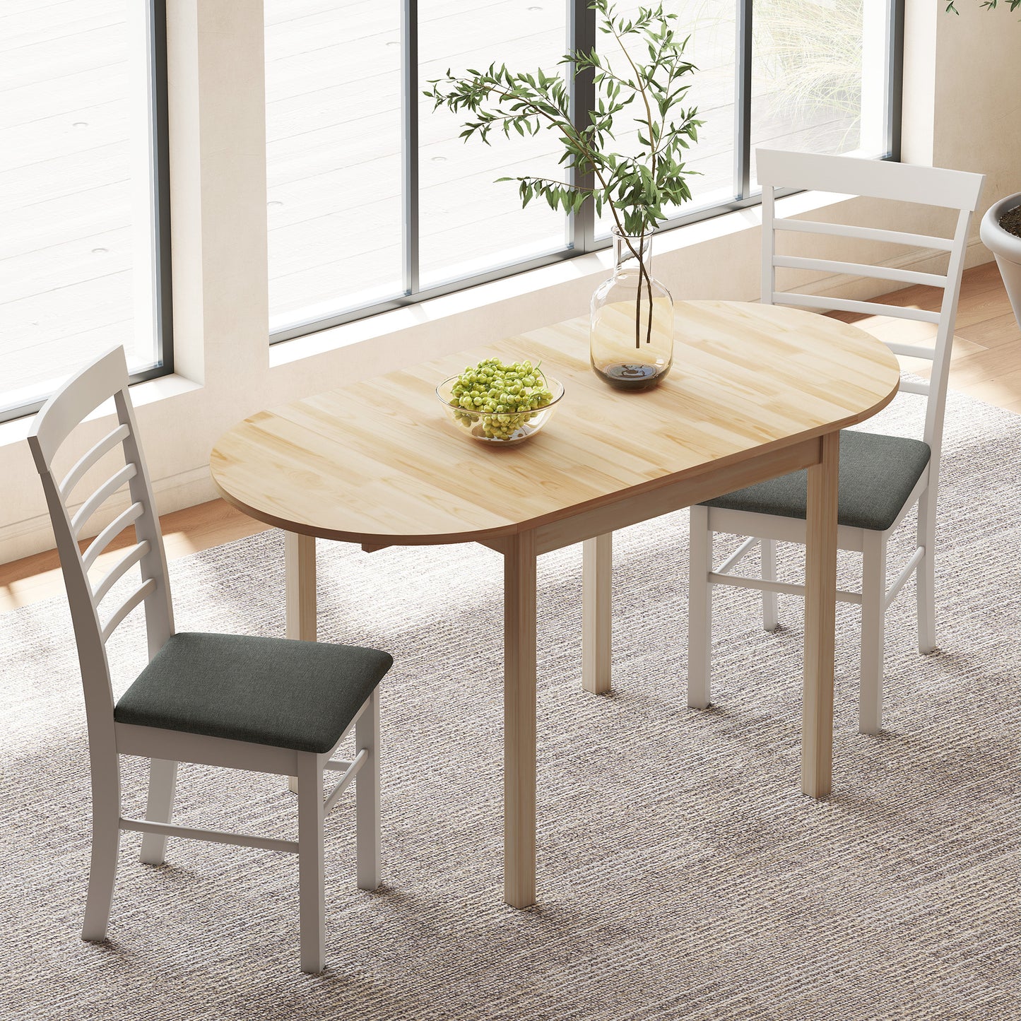 Eettafel – Klaptafel – Uitklapbare Tafel – Keukentafel – Inklapbare Eettafel – Massief Dennenhout – Ruimtebesparend 140x70x75 cm