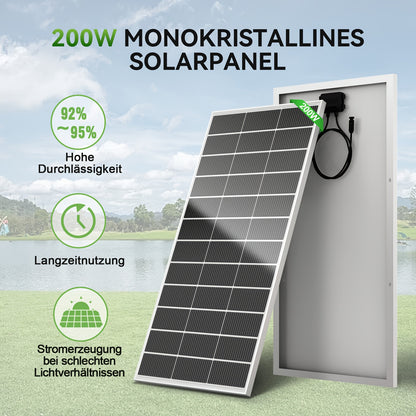 200W Zonnepaneel – Solar Paneel – Monokristallijn Paneel – Zonnecel – Caravan Zonnepaneel – Hoge Efficiëntie – Weerbestendig & Duurzaam