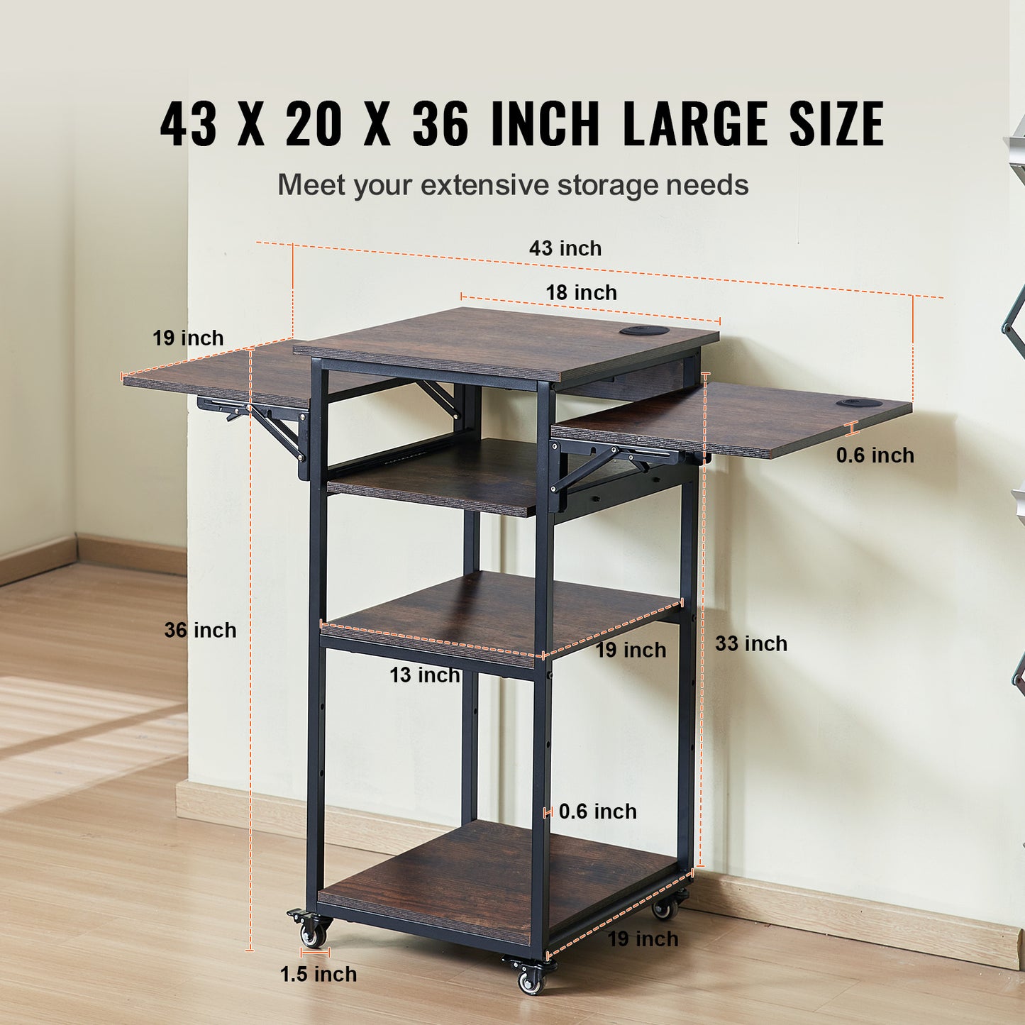 Transferpers Werktafel – Hittepers Meubel – Warmte Pers Tafel – Heat Press Stand – Met Oplaadstation – Vierlaagse Opbergruimte – Mobiel Met Wieltjes