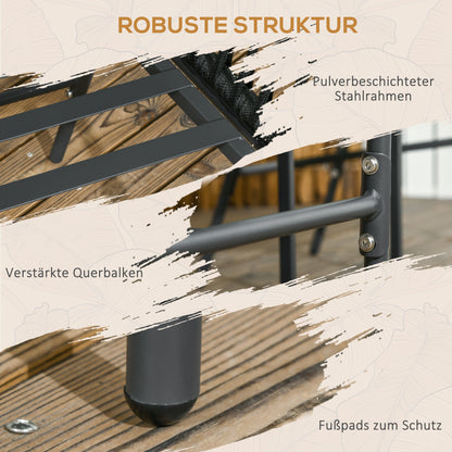 Tuinstoelen – Tuinstoelen – Balkonstoelen – Terrasstoelen – Buitenstoelen – Bohemian Design – Comfortabele Kussens – Zwart Gepoedercoat Stalen Frame – Set van 2