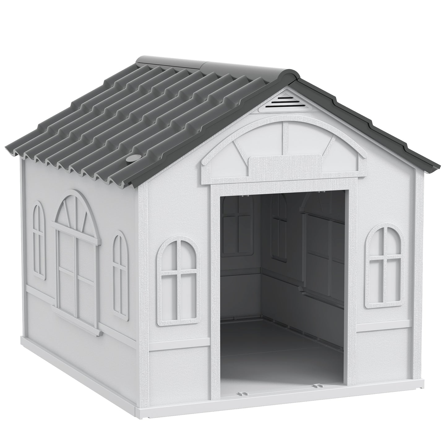 Hondenhok – Hondenkennel – Hondenhuis – Hondenbench – Hondenverblijf – Wit – Weerbestendig PP Materiaal – Ruime Afmetingen 65x75,7x63 cm
