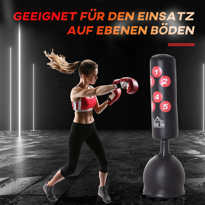 Bokszak – Boksmachine – Boksbal – Bokspaal – Boksstoel – Staand – 165 cm Hoog – Robuust IJzerframe Met Zuignapvoet