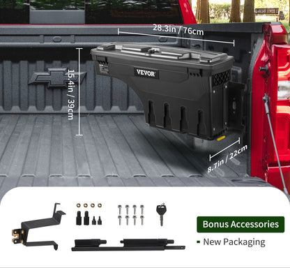 Opbergbox Vrachtwagenbed – Opslagbox – Laadbak – Gereedschapskist – Truckbox – ABS Kunststof – Met Slot – Weerbestendig – 20 Liter