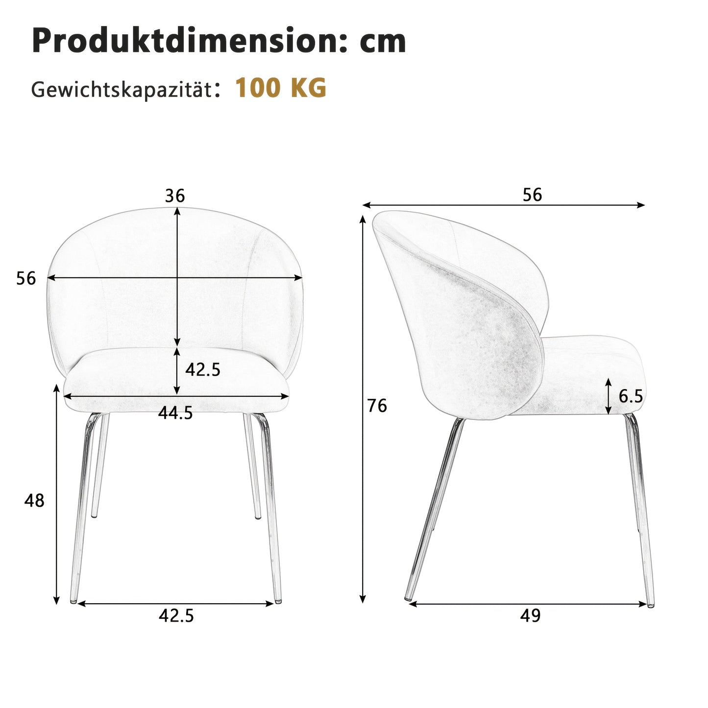 Groene Eetkamerstoelen – Stoelen – Armleuningstoelen – Keukenstoelen – Woonkamerstoelen – Comfortabele Zitting – Gouden Poten