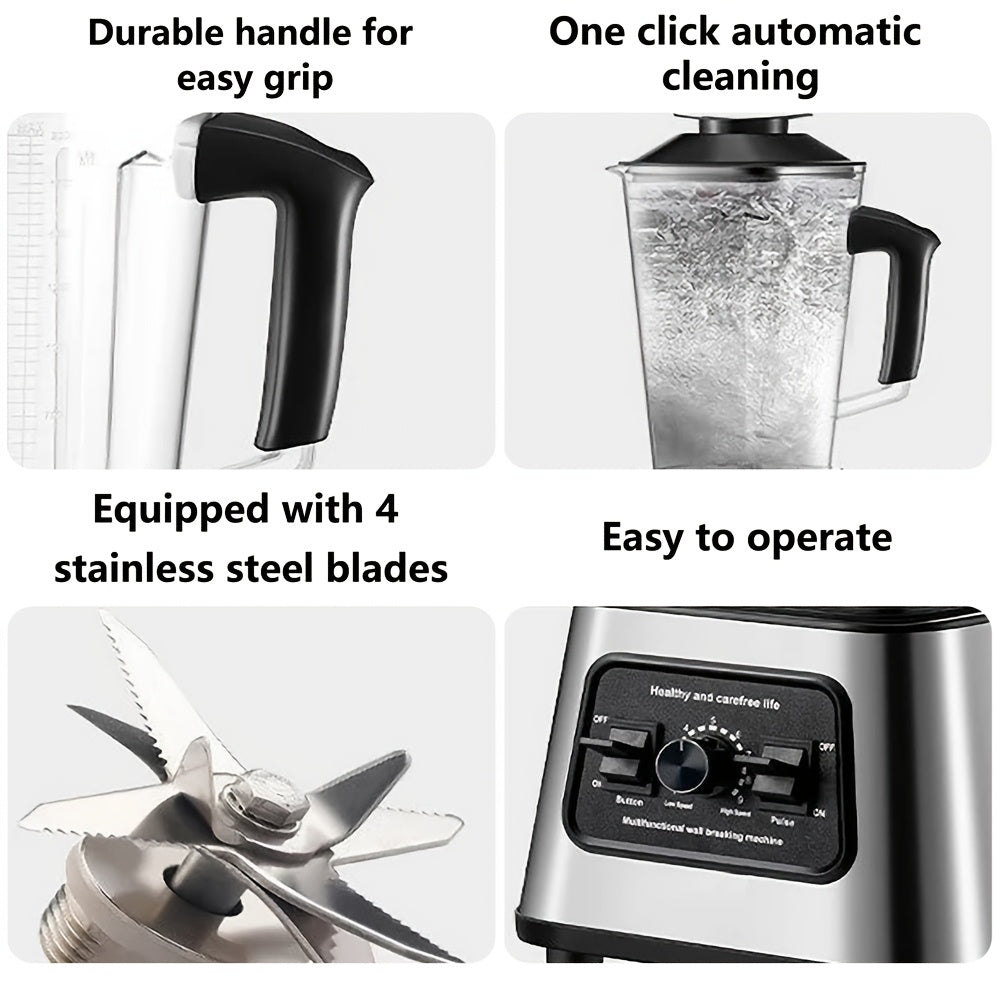 Blender – Keukenmachine – Mixer – IJscutter – Sapmaker – 2,5 Liter Glas – 6000W Krachtige Motor – 9 Snelheidsstanden