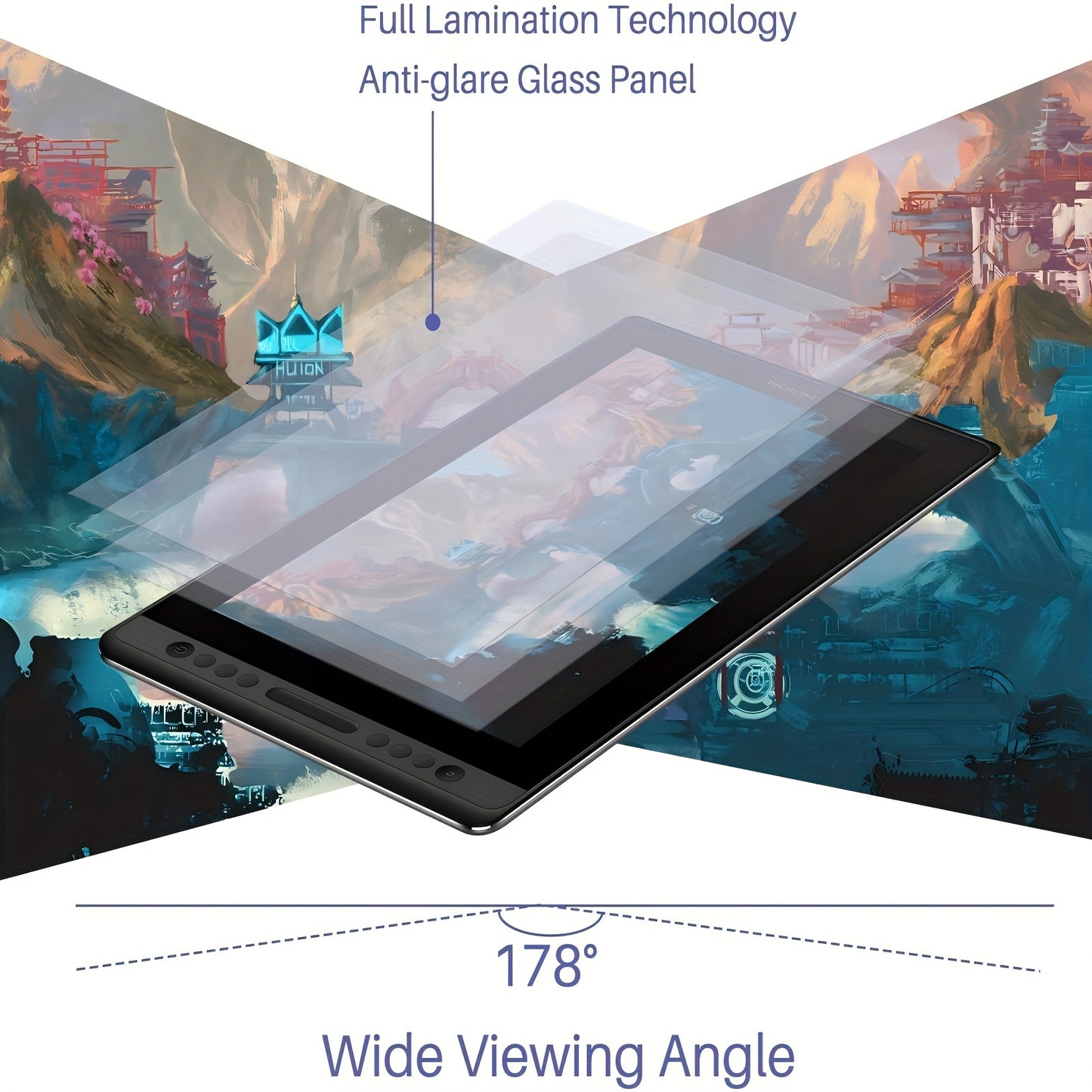Tekentablet – Tekenscherm – Digitale Tekentablet – Grafisch Tablet – Zonder Standaard – 15,6 Inch Groot Scherm – Anti-Reflecterend Glas