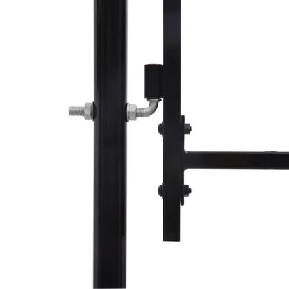 Tuinpoort – Tuindeur – Schuttingpoort – Poortdeur – Hekpoort – Metalen zwart – Staal stevig – 1x1,5 meter