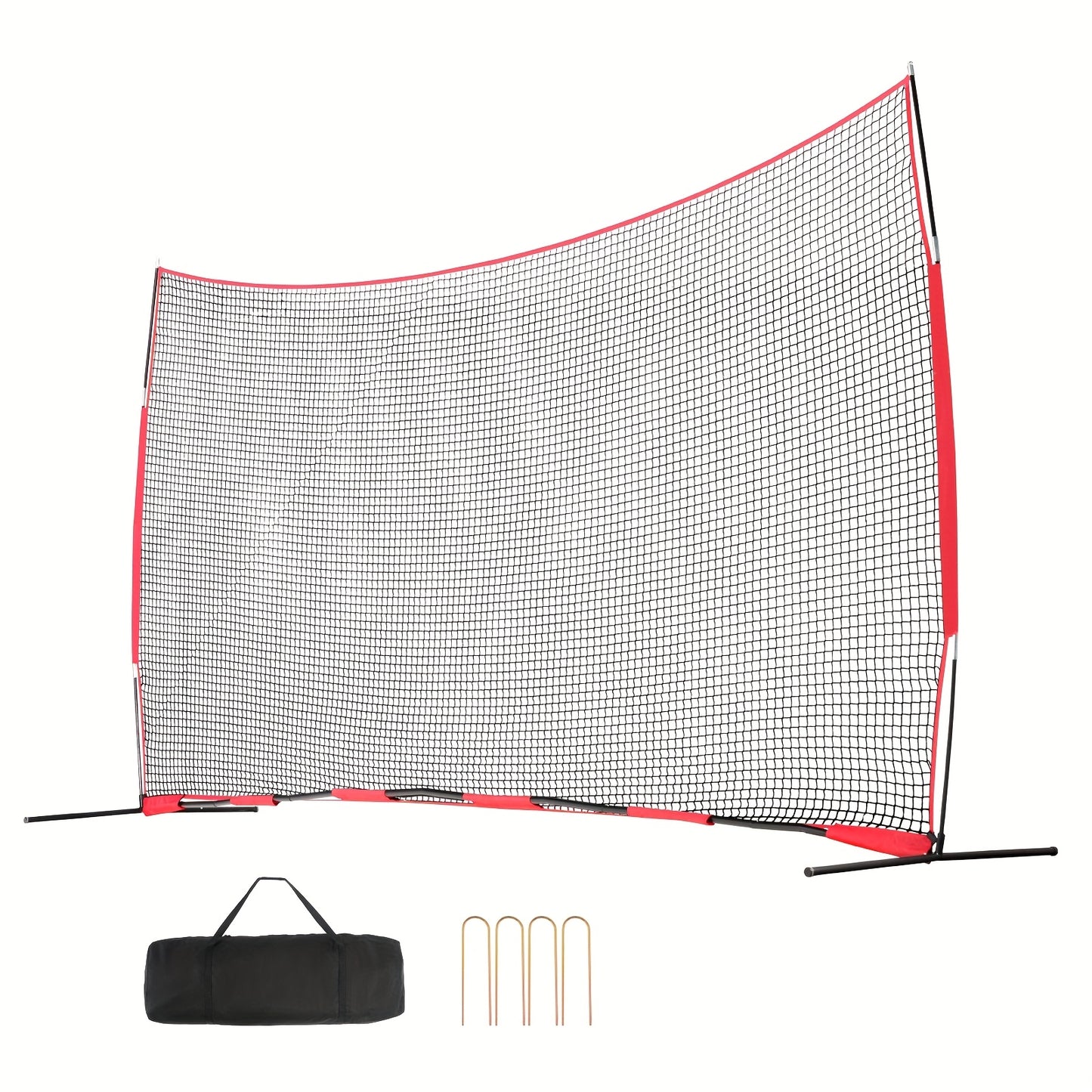 Afzetnet – Trainingsnet – Ballenvanger – Sportnet – Beschermnet – 6,1x3,05 Meter – Duurzaam PET Materiaal – Draagbaar Met Tas