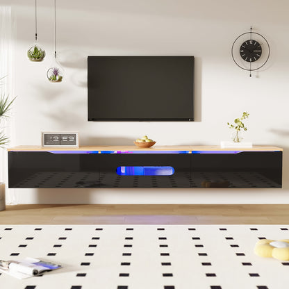TV-meubel – TV-kast – TV-dressoir – TV-standaard – TV-bank – Hoogglans Afwerking – 180 cm Breed – Muur- en Vloerbevestiging