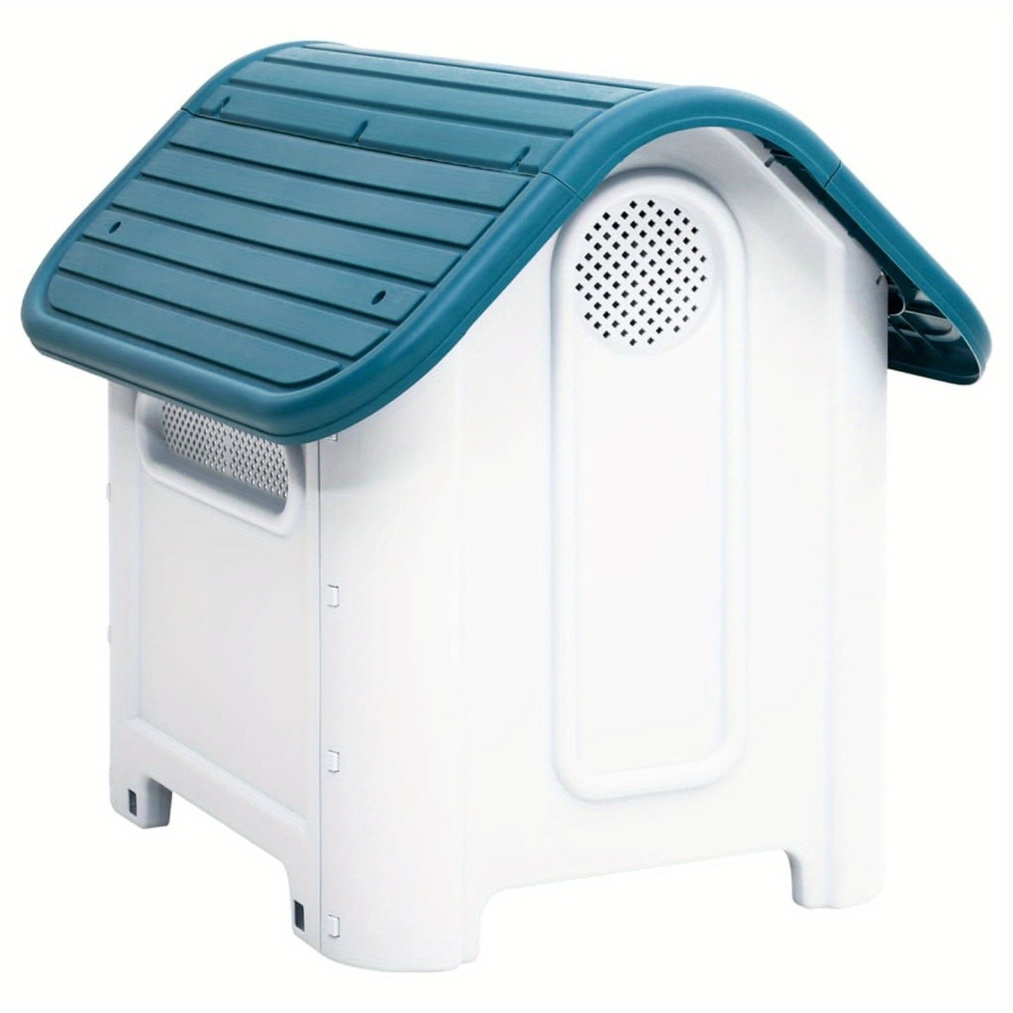 Hondenkennel – Hondenhok – Hondenkooi – Hondenkorf – Grote Hondenren – Ruim 59x75x66 cm – Weerbestendig Polypropyleen Blauw
