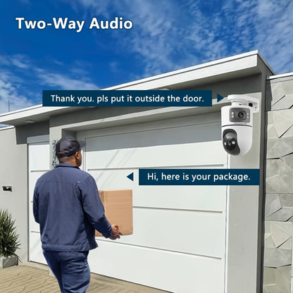 Bewakingscamera – Beveiligingscamera – IP Camera – Buitencamera – Huisbeveiliging – Draadloos met Dual Lens – Nachtzicht met Auto Tracking