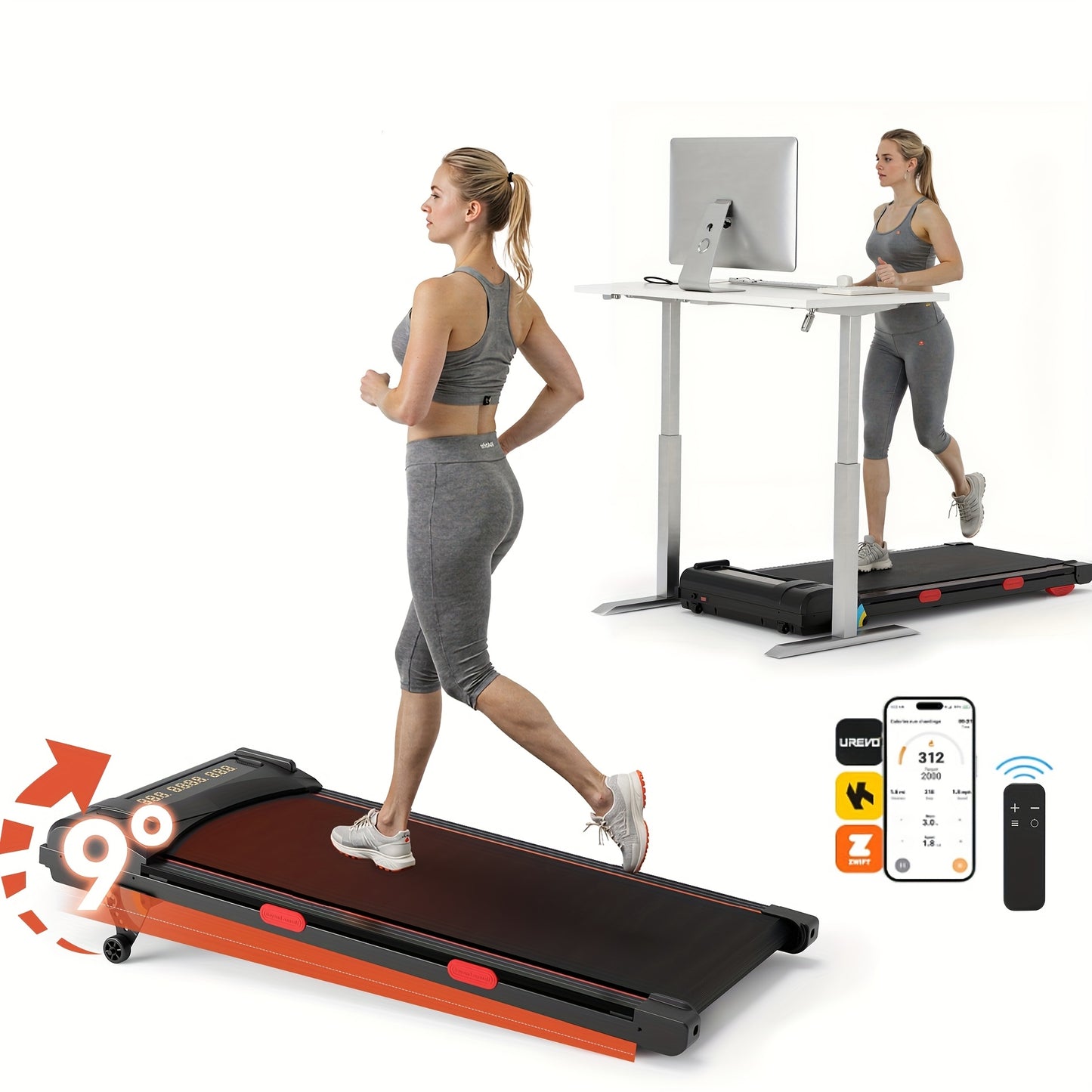 Loopband – Walking Pad – Homeloopband – Thuisfitness – Fitnessapparaat – Compact Ontwerp – Dubbelzijdige Demping – Afstandsbediening & App