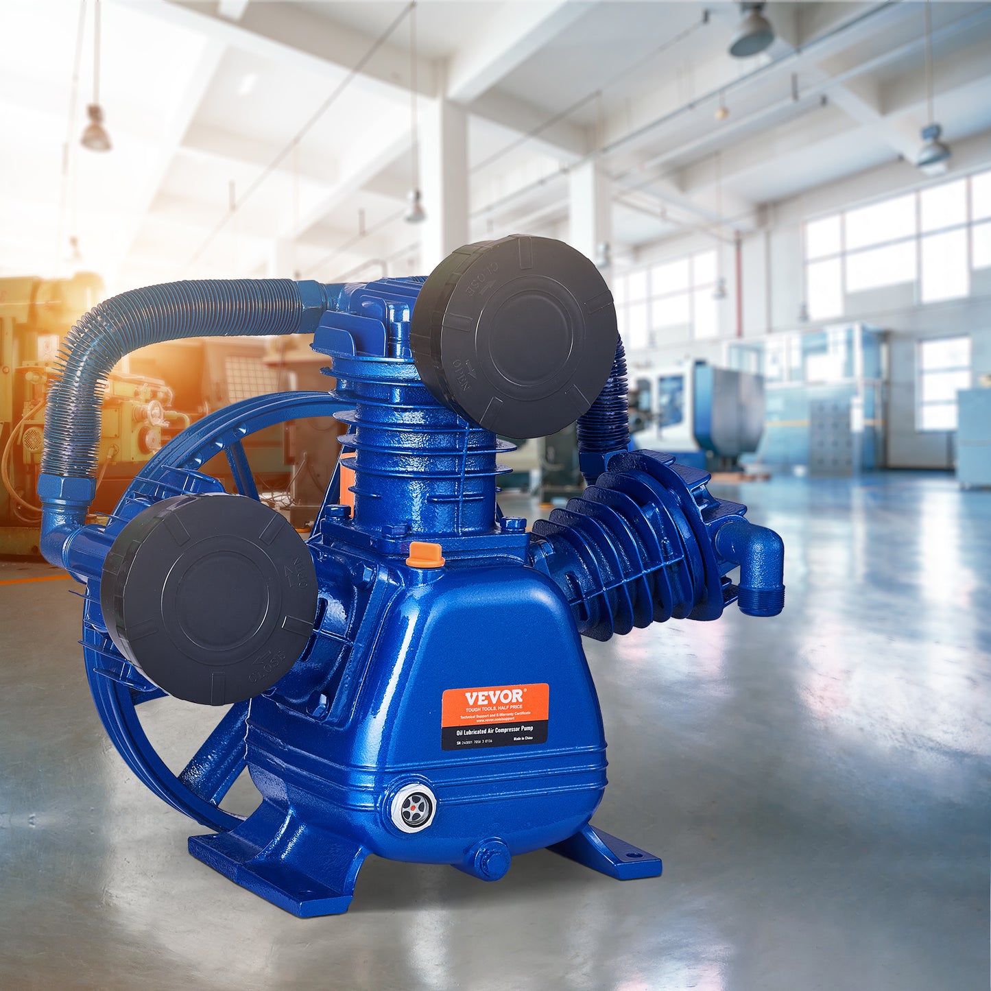 Aircompressor – Luchtcompressor – Bandenpomp – Zuigerpomp – Compressor Pompkop – 10HP 3-Cilinder – 17,5 CFM Bij 90 PSI