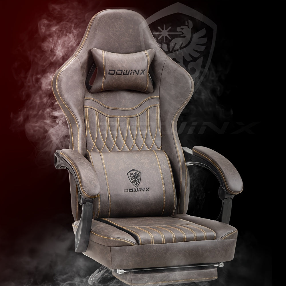 Gamingstoel – Gamestoel – Game Stoel – Gaming Chair – Bureaustoel – Wing Rugleuning – Verstelbaar Met Kunstleer Bruin