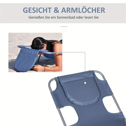 Campingbed – Ligbed – Outdoorbed – Kampeerbed – Klapbed – Verstelbare Rugleuning 5-standen – Inclusief Zonnekap – Max Belasting 120 kg – Grijs