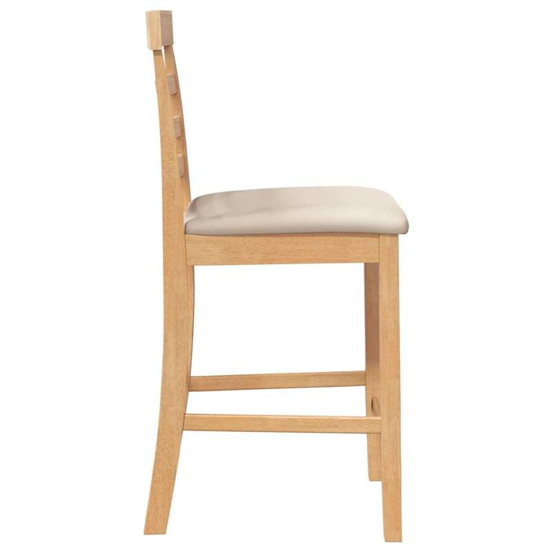 Bar stool with pillow 2pcs. Nature solid wood rubber tree,  Bar Seating, Sleek Bar Chair, Contemporary Design, Highquality Wood, Backrest Stool, Padded Stool, Bar Setup