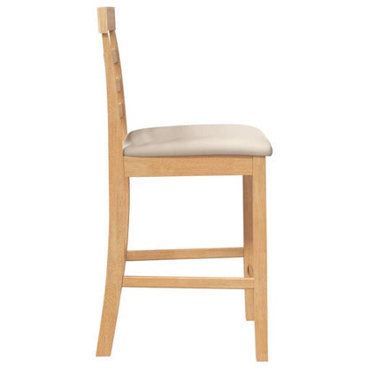 Bar stool with pillow 2pcs. Nature solid wood rubber tree,  Bar Seating, Sleek Bar Chair, Contemporary Design, Highquality Wood, Backrest Stool, Padded Stool, Bar Setup