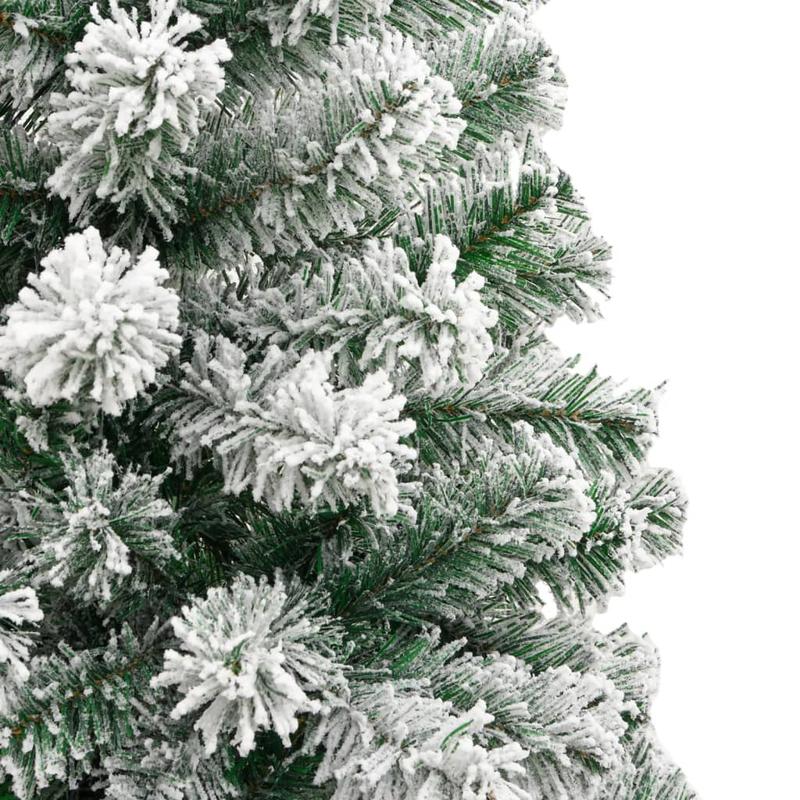 Kunstkerstboom – Nepkerstboom – Kerstboom – Kunstboom – Kerstversiering – 210 cm Extra Hoog – Beschikt Over 694 Takken Met Gesneeuwd Design
