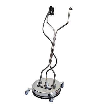 Hogedruk Oppervlakte Reiniger – Terrasreiniger – Zwembadreiniger – Opritreiniger – Schoolpleinreiniger – Roestvrijstalen Behuizing – 4500 PSI Krachtige Reiniging – 4 Universele Wielen – Professioneel & Duurzaam – Modern Variant