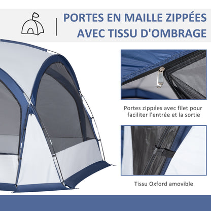 Gezinstent – Campingtent – Familie Tent – Bivak Tent – Outdoor Shelter – Ruime Dome Tent voor 6-8 Personen – 4 Ritssluitingen Met Ventilatie