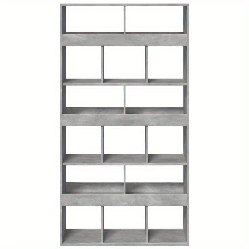 Ruimteverdeler – Kamerscherm – Scheidingswand – Bureauwand – Interieurafscheiding – Betongrijs – Hoogwaardig Hout – Compact Formaat 100x33x187,5 cm
