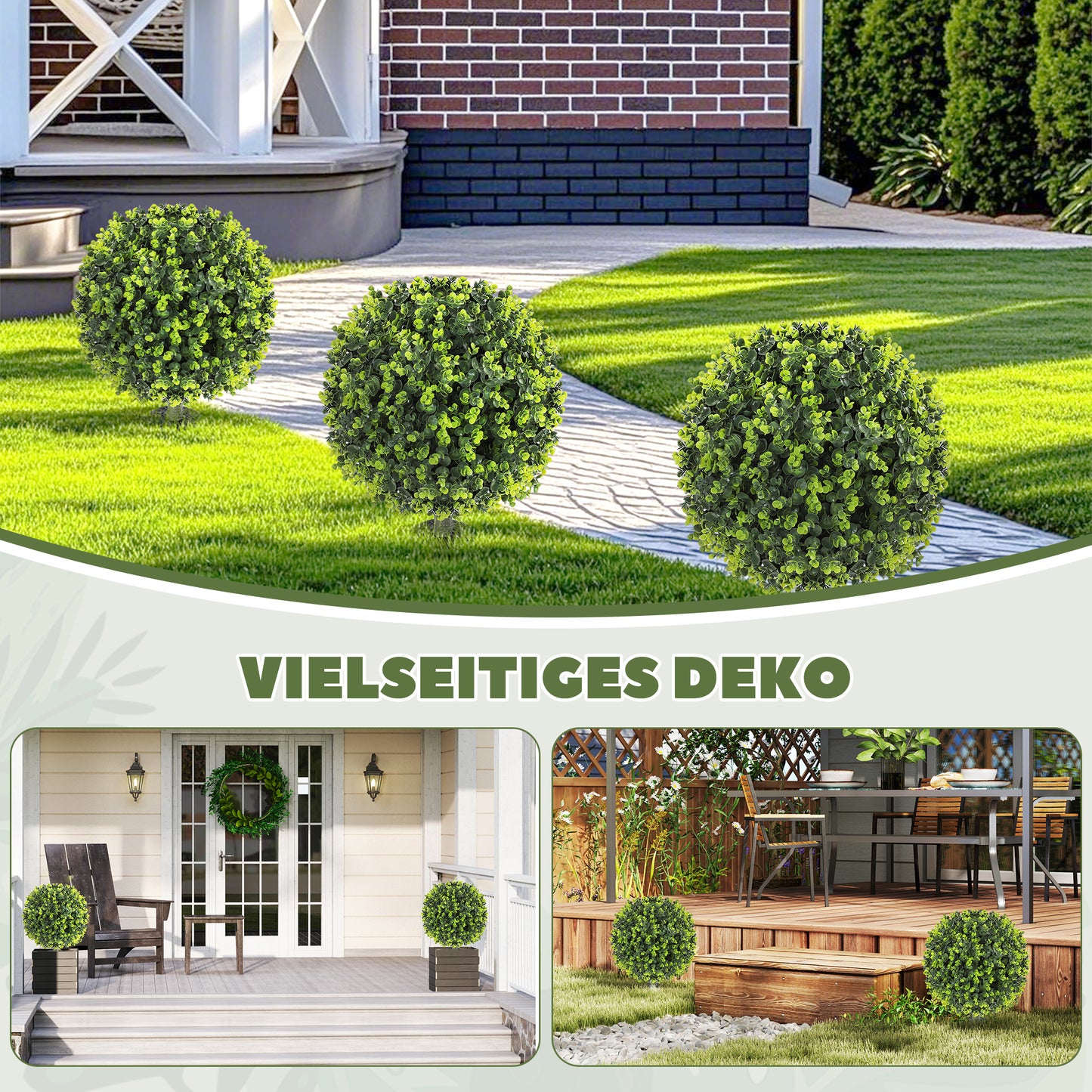 Kunstplanten – Nepplanten – Kunstbloemen – Kamerplanten – Kunstdecoratie – UV-bestendig – Inclusief Grondpin – 2 Stuks – Ø40 x 56 cm