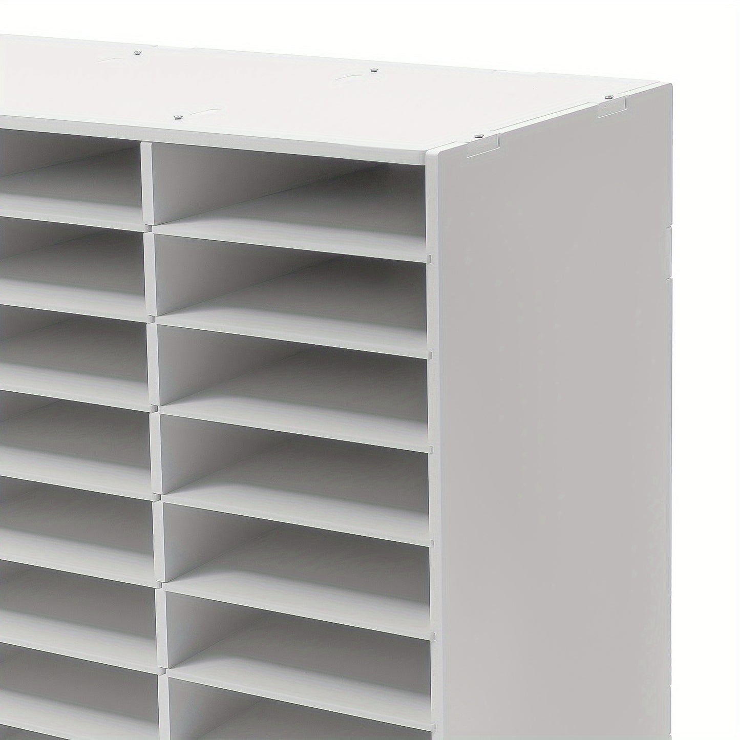 36-vaks PVC Opbergkast – Documenten Organizer – Archiefkast – Bureauhouder – Folderhouder – Wit – Stevig PVC Met Vilten Binnenkant – Compact Modern Design 100x30x61 cm