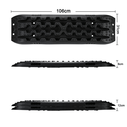 Sleepmatten Auto – Trekmatten Auto – Gripmatten Auto – Recovery Boards Auto – Slepplatten Auto – Set Van 2 – 10 Ton Draagvermogen – Anti-slip Voor Sneeuw, Zand En Modder