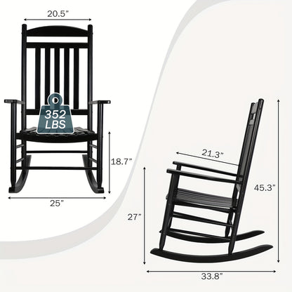 Schommelstoel – Relaxstoel – Fauteuil – Loungestoel – Tuinstoel – Hoogwaardige Houten Constructie – Extra Ruim Oversized Design