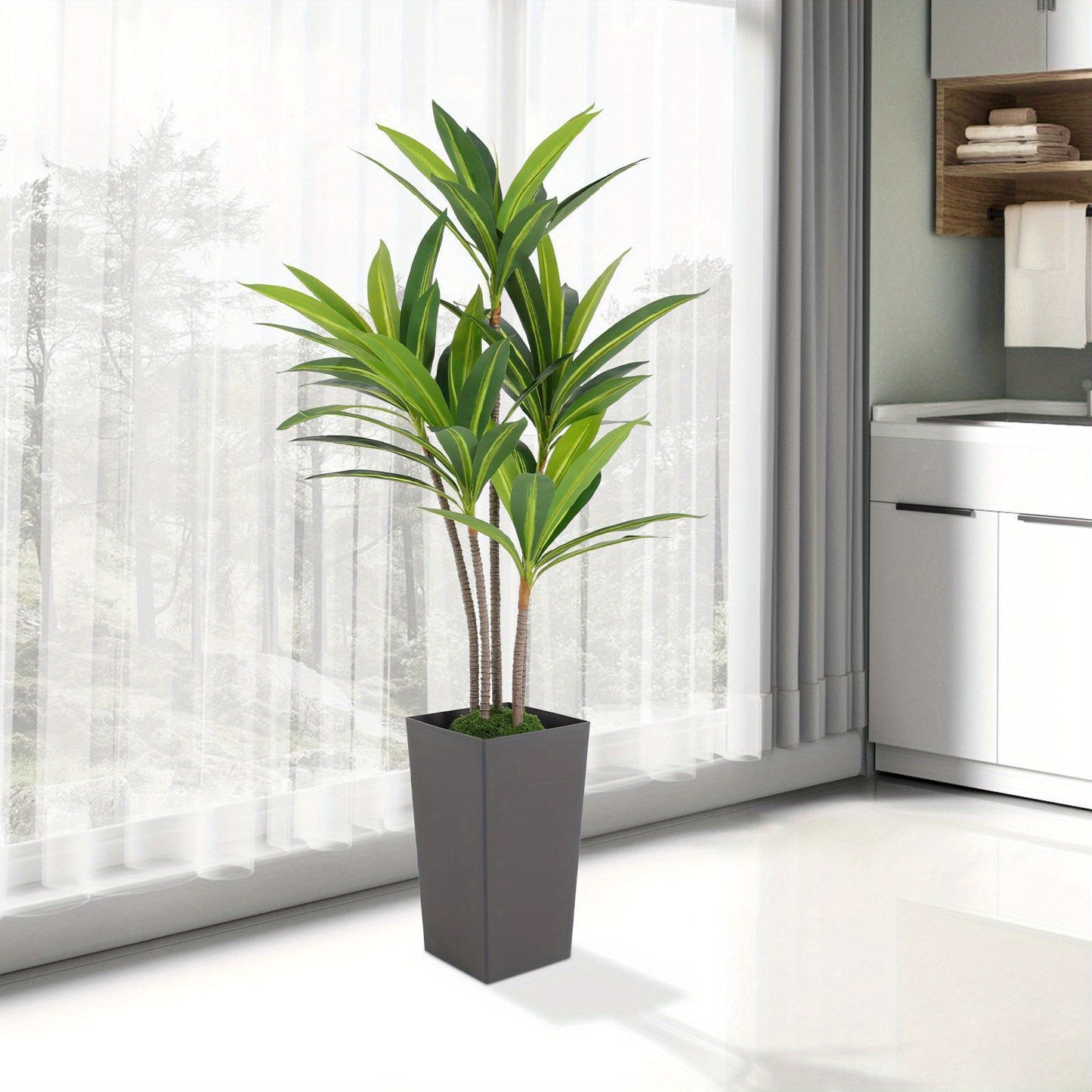 Kunstplant Agave – Nepplant Vetplant Kamerplant Potplant – 152,4 cm Hoog – Duurzaam PE Kunststof – Onderhoudsvriendelijk & Natuurgetrouw