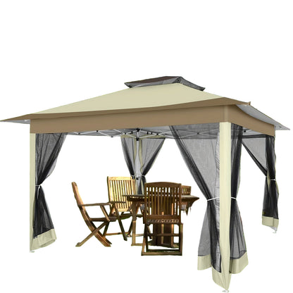 Paviljoen – Tuinpaviljoen – Pergola – Partytent – Overkapping – 3,66x3,66 Meter – Muskietennet & Dubbele Dakventilatie