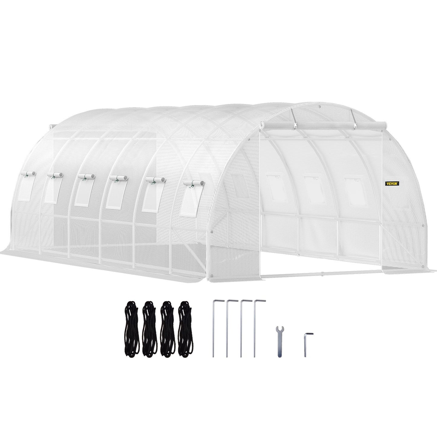 Kweekkas – Tuinkas – Broeikas – Tunnelkas – Kas – Gegalvaniseerd Stalen Frame – Waterdichte PE-Folie – 6x3x2 Meter – Optimale Ventilatie