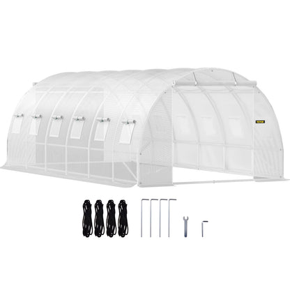Kweekkas – Tuinkas – Broeikas – Tunnelkas – Kas – Gegalvaniseerd Stalen Frame – Waterdichte PE-Folie – 6x3x2 Meter – Optimale Ventilatie