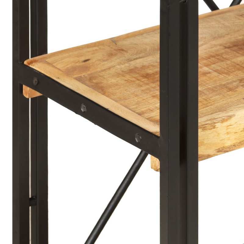 Bookshelf with 3 Shelves Measuring 60X30X80 Cm Made of Solid Mango Wood. Vertical Boards, Sturdy And Durable, Attractive, Ample Storage Space, Smooth Surface, Moisture-Resistant, Warp-Resistant, And Split-Resistant, Suitable