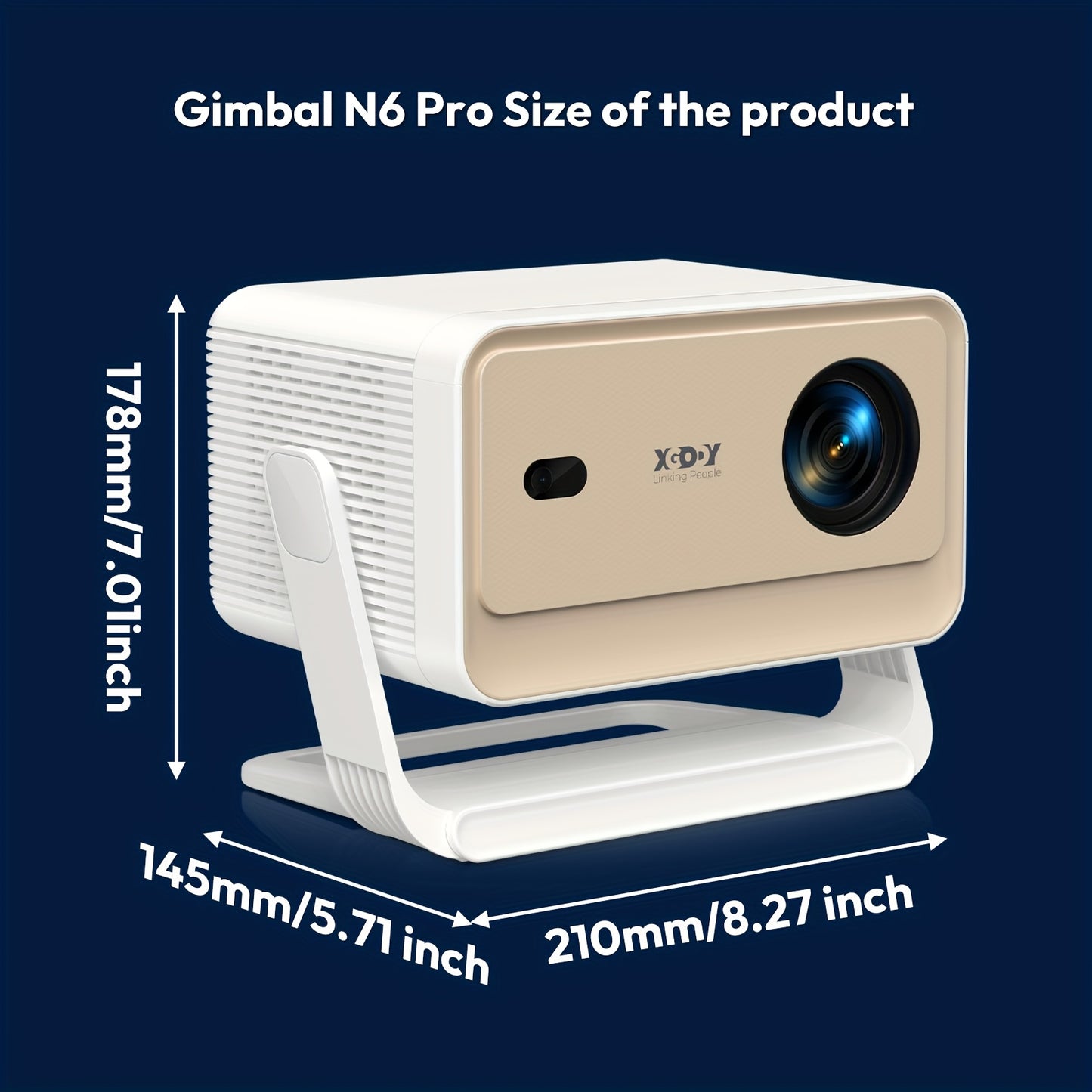 Projector – Beamer – Video Projector – Multimediaspeler – Full HD Beamer – Compact Wit Design – 700 ANSI Lumen Helderheid – Native 1080p Resolutie met 4K Ondersteuning