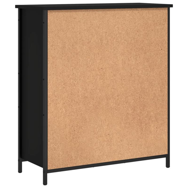 Modern Black Wood Sideboard Cabinet with Lockable Doors - 70x30x80cm Hardwood Storage Cabinet, Floor-Mounted Design, No Electricity Needed, Durable Wood Material For Living Room, Bedroom, Office Organization, Sideboard For Li