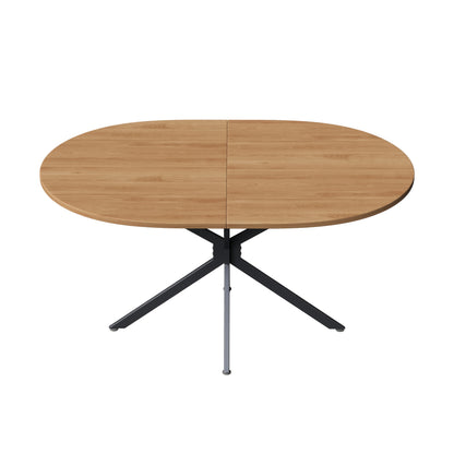 Modern Minimalist Dining Table - Oval Shape Seats 4-6 People, Sturdy Metal Legs, Space-Saving Design for Small Dining Rooms & Open Layouts, Easy Assembly Required - Ideal for Modern Homes & Apartments