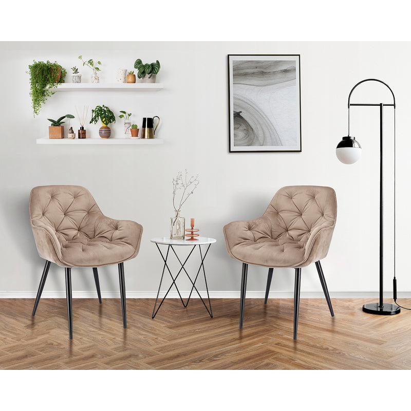 Fauteuil – Zetel – Relaxstoel – Loungestoel – Draaifauteuil – Velvet Bekleding – Metalen Poten – Hoogte 82 cm – Max. 120 kg