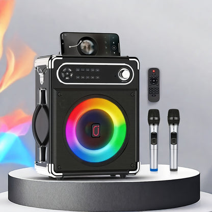 Draadloze Speaker – Bluetooth Speaker – Draagbare Speaker – Karaoke Speaker – Party Speaker – 200W Stereo Geluid – Karaoke Met 2 Microfoons