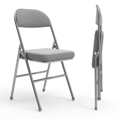 Opvouwbare Stoelen – Vouwstoelen – Klapstoelen – Zitstoelen – Vergaderstoelen – Set Van 2 – PU Gestoffeerd – Stevig Metalen Frame
