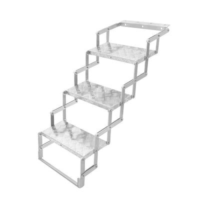 Aluminum Alloy Scissor Stairs, Foldable Step Ladder, 3 Steps Ladder for RV/Camper