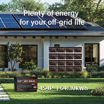Li-ion Accu – Lithium Accu – LiFePO4 Batterij – 12V Accu – Oplaadbare Accu – 314Ah Capaciteit – Afstandsbediening Met 15.000+ Cyclus Levensduur