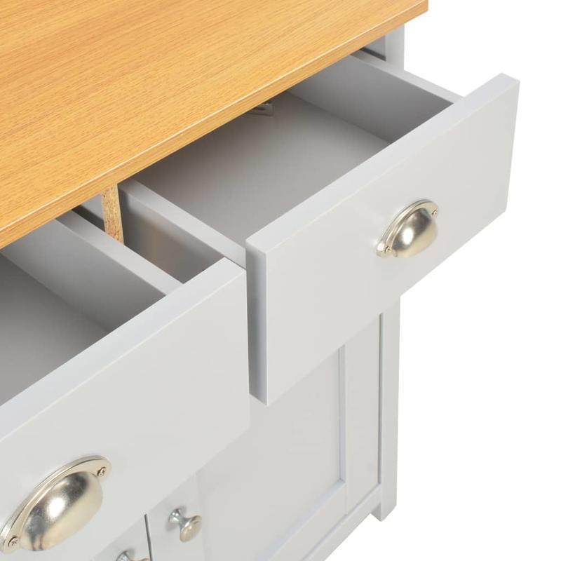 Sideboard 79x35x81cm grijs Removable storage practical