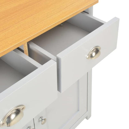 Sideboard 79x35x81cm grijs Removable storage practical