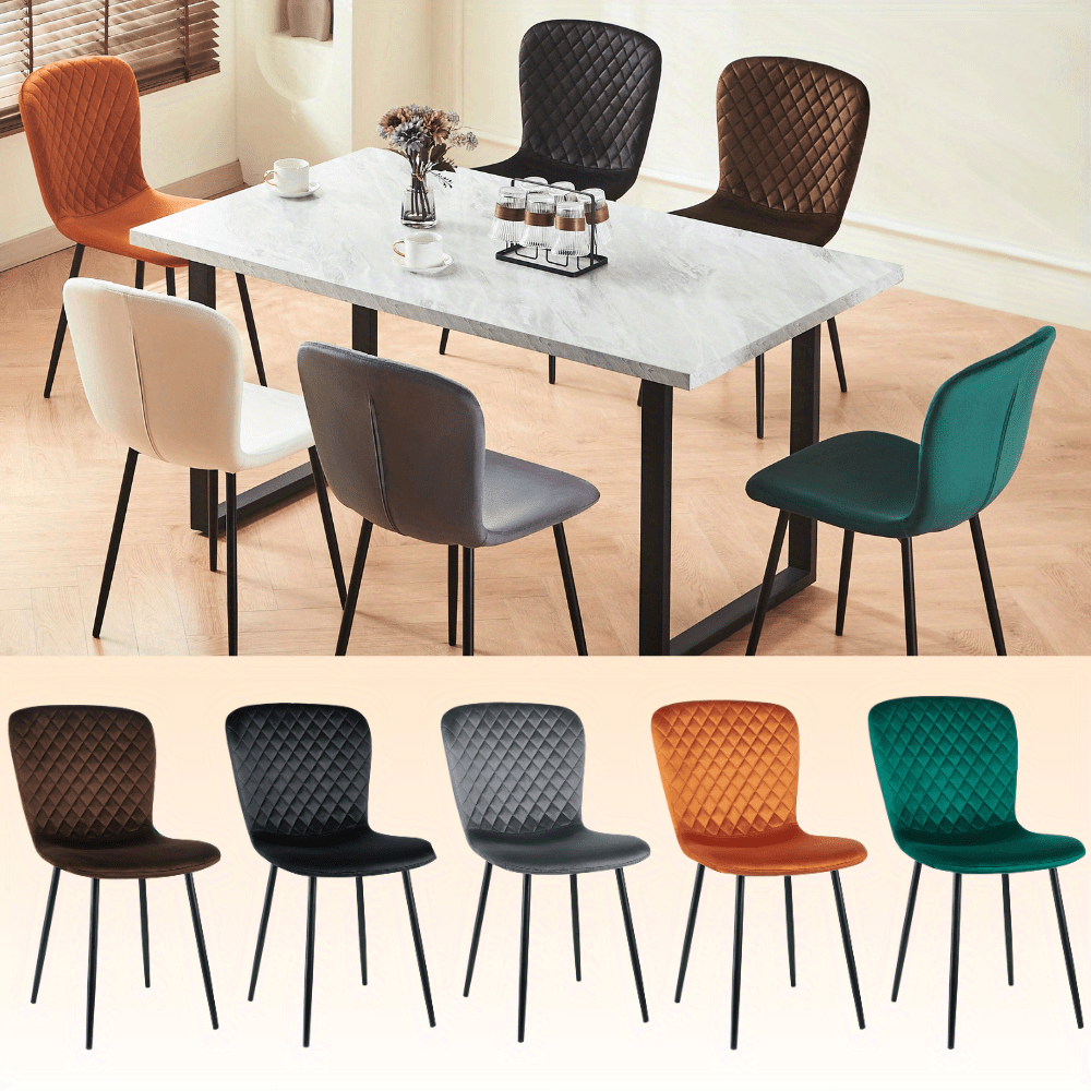Eetkamerstoel – Stoel – Kuipstoel – Fauteuil – Keukenstoel – Set van 2 – Velvet Bekleding – Metalen Onderstel – 86x58x45 cm – Comfortabel & Stijlvol