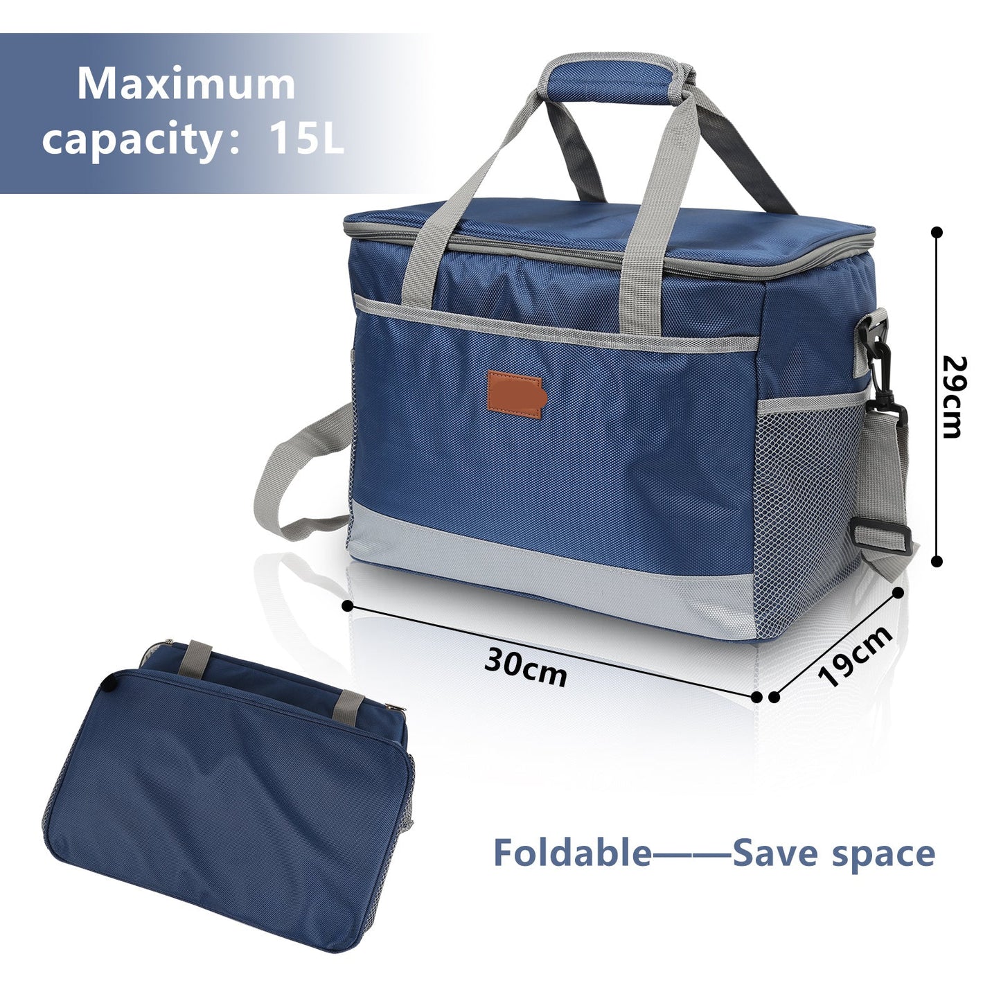 Koel- En Warmhoudtas – Geïsoleerde Koeltas – Picknicktas – Reistasje – 15 Liter – 600D Oxford Stof – Inclusief 2 Koelelementen