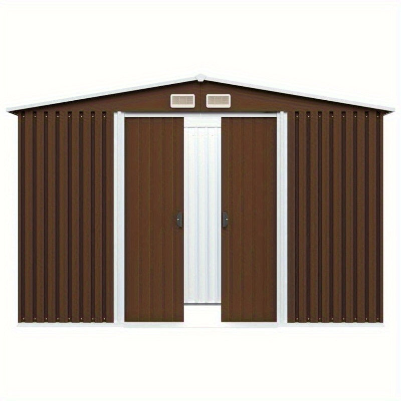 Stalen Tuinschuur – Tuinhuis – Opslagruimte – Berging – Schuur – Mobiel – Tijdelijk – Stevig Alloy Staal – Afmetingen 257x205x178 cm