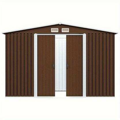 Stalen Tuinschuur – Tuinhuis – Opslagruimte – Berging – Schuur – Mobiel – Tijdelijk – Stevig Alloy Staal – Afmetingen 257x205x178 cm