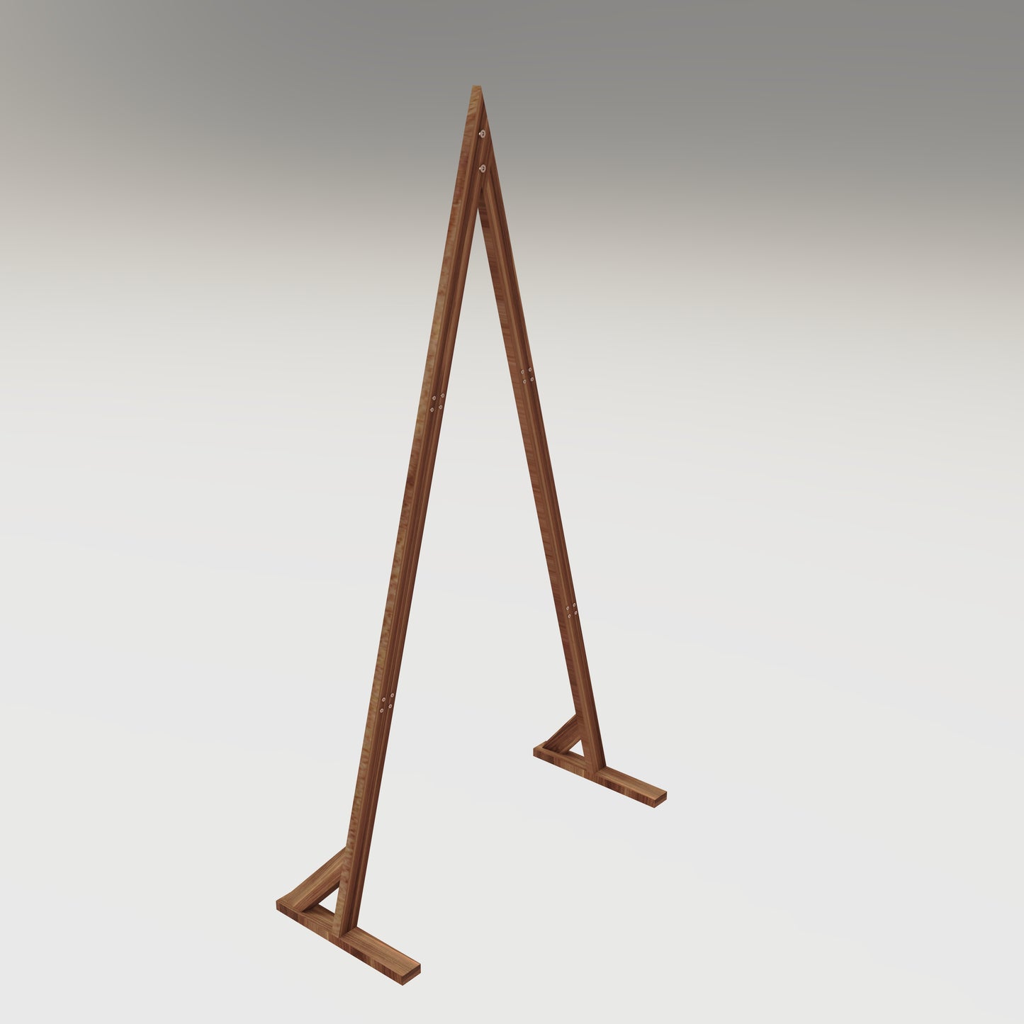 Set van 2 Rustieke Boerenstijl Houten Bruiloftsboog Statieven – Carbon Pine met IJzeren Accenten – Groot & Klein, Eenvoudige Montage